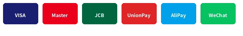 支持的银行卡支付方式图标包括银联维萨万事达
